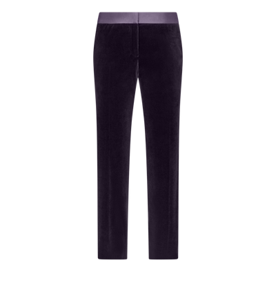TAILORED TUXEDO SKINNY CIGARETTE VELVET PANTS image number 0