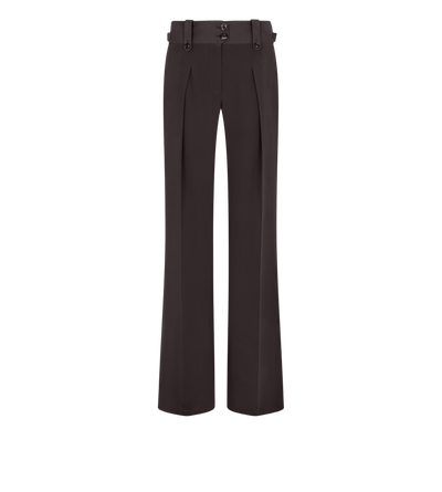 PLEATED WIDE LEG SILK PANTS image number 0