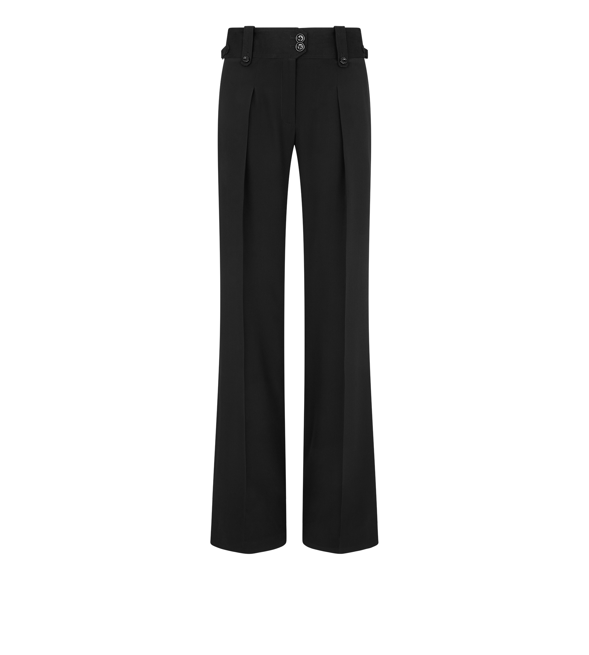 PLEATED WIDE LEG SILK PANTS