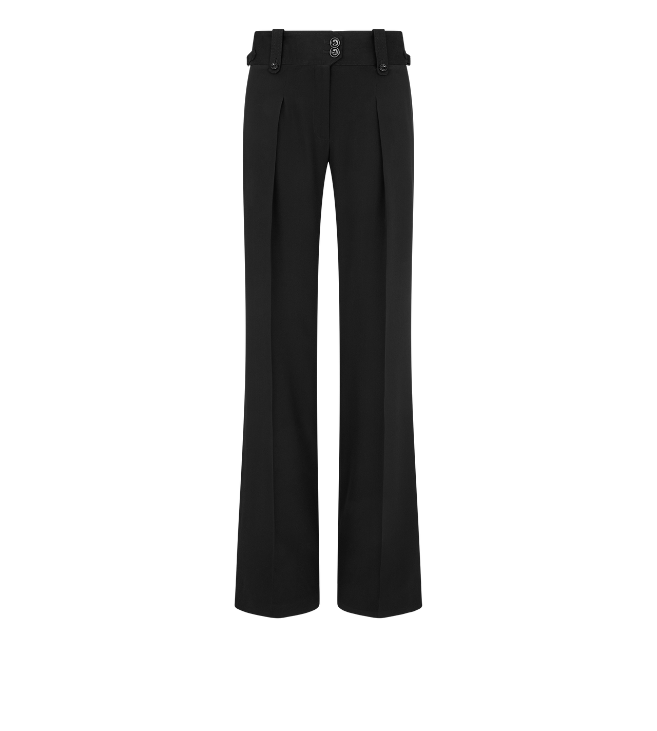PLEATED WIDE LEG SILK PANTS image number 0