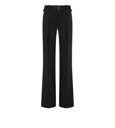 PLEATED WIDE LEG SILK PANTS image number 0