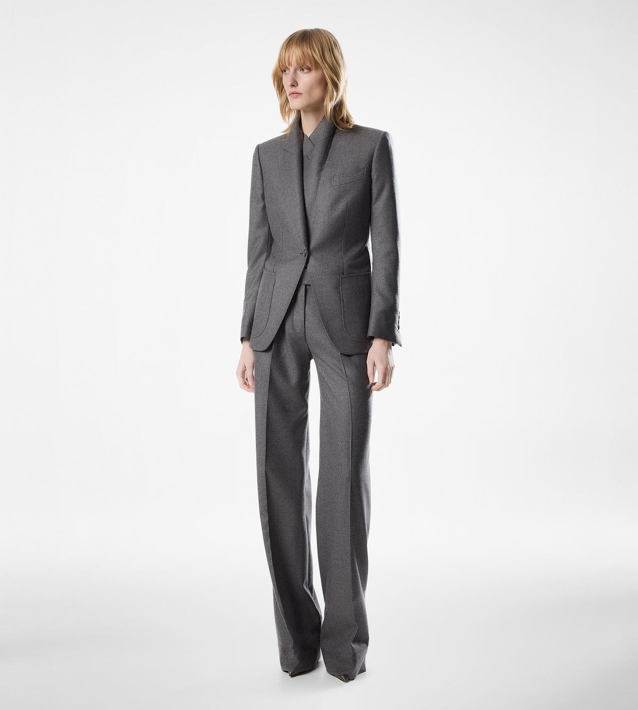 TAILORED DOUBLE PLEAT WIDE LEG PANTS image number 1