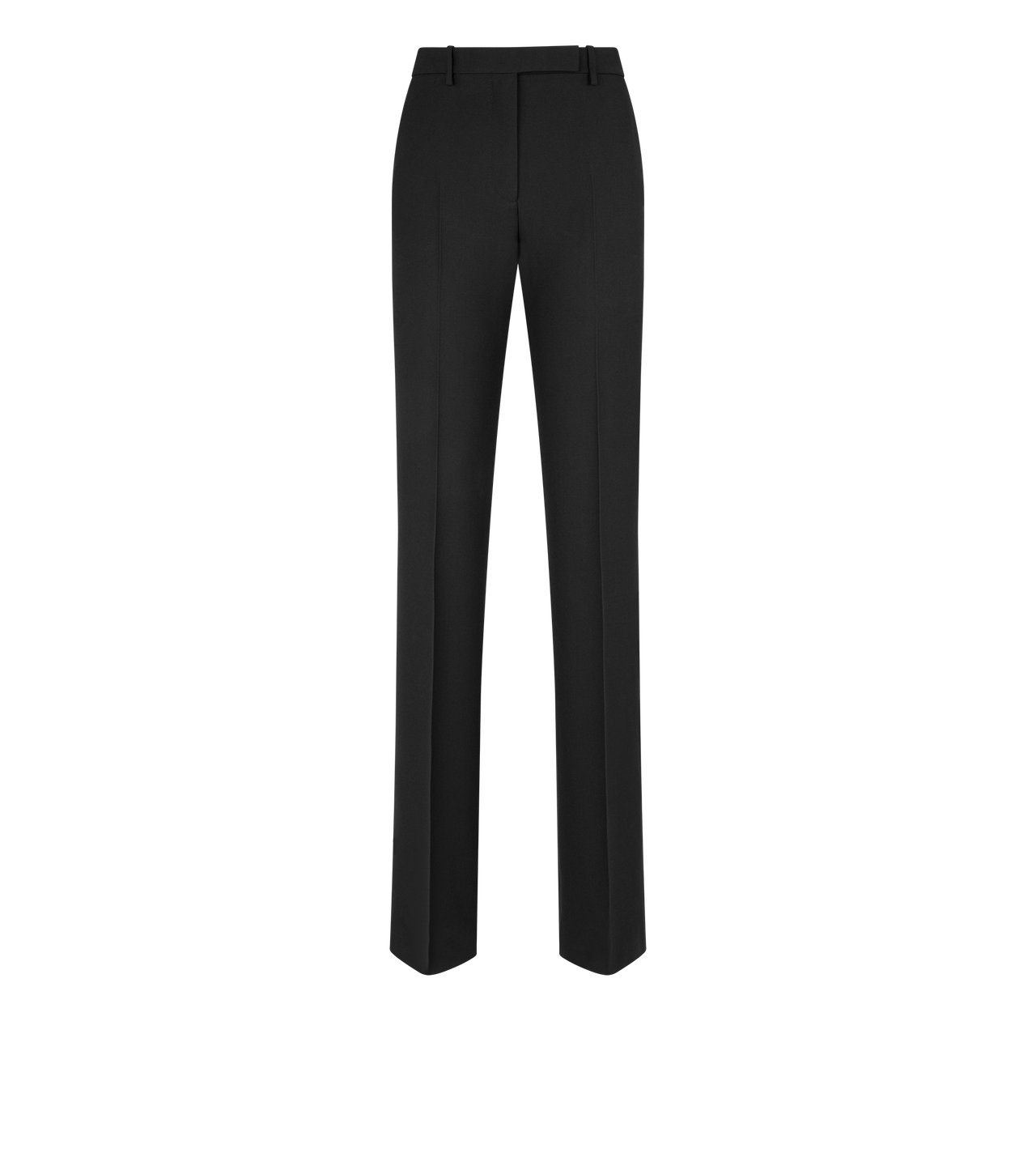 WOOL SILK BLEND TAILORED STRAIGHT PANTS image number 0