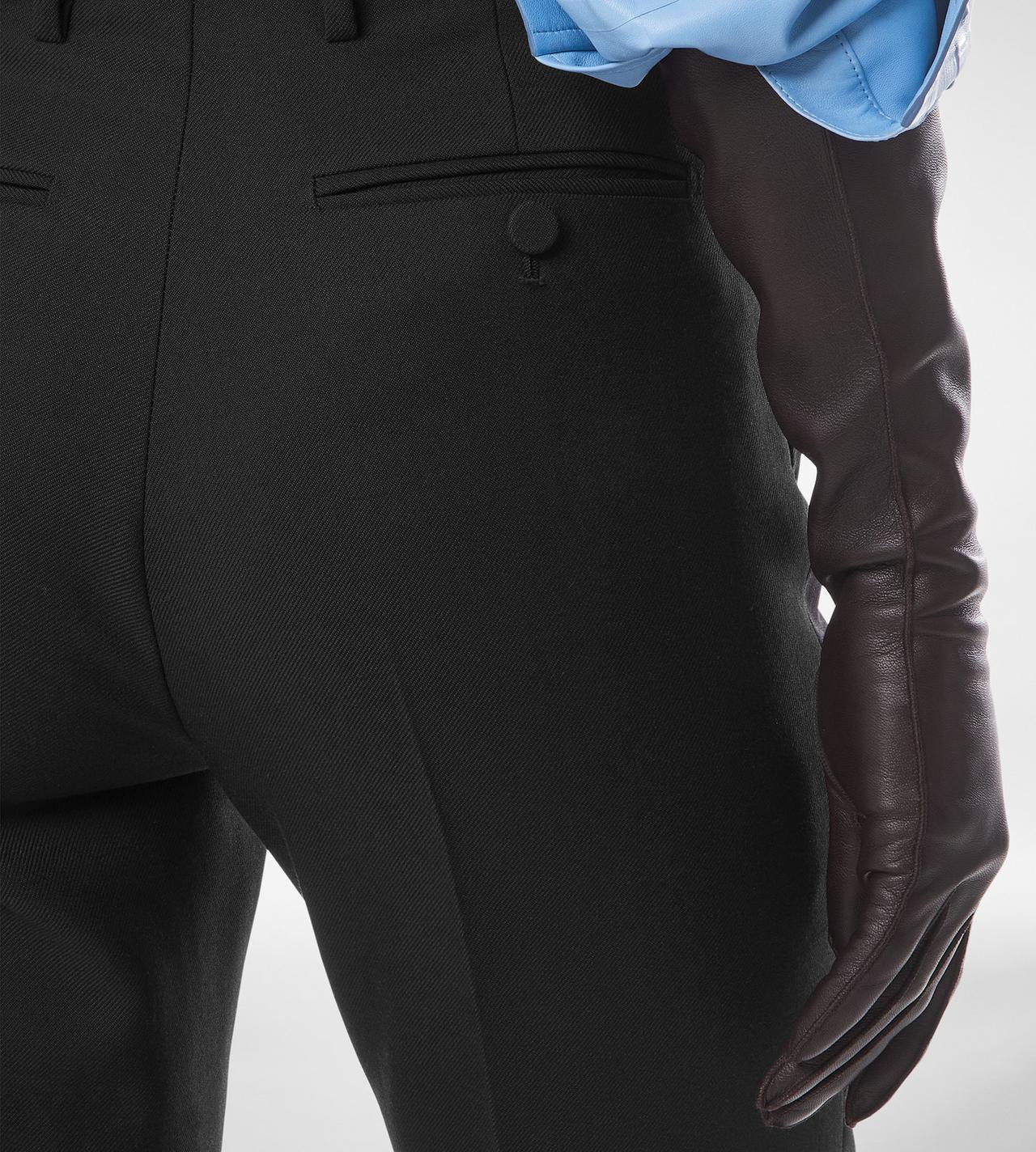 WOOL SILK BLEND TAILORED STRAIGHT PANTS image number 1