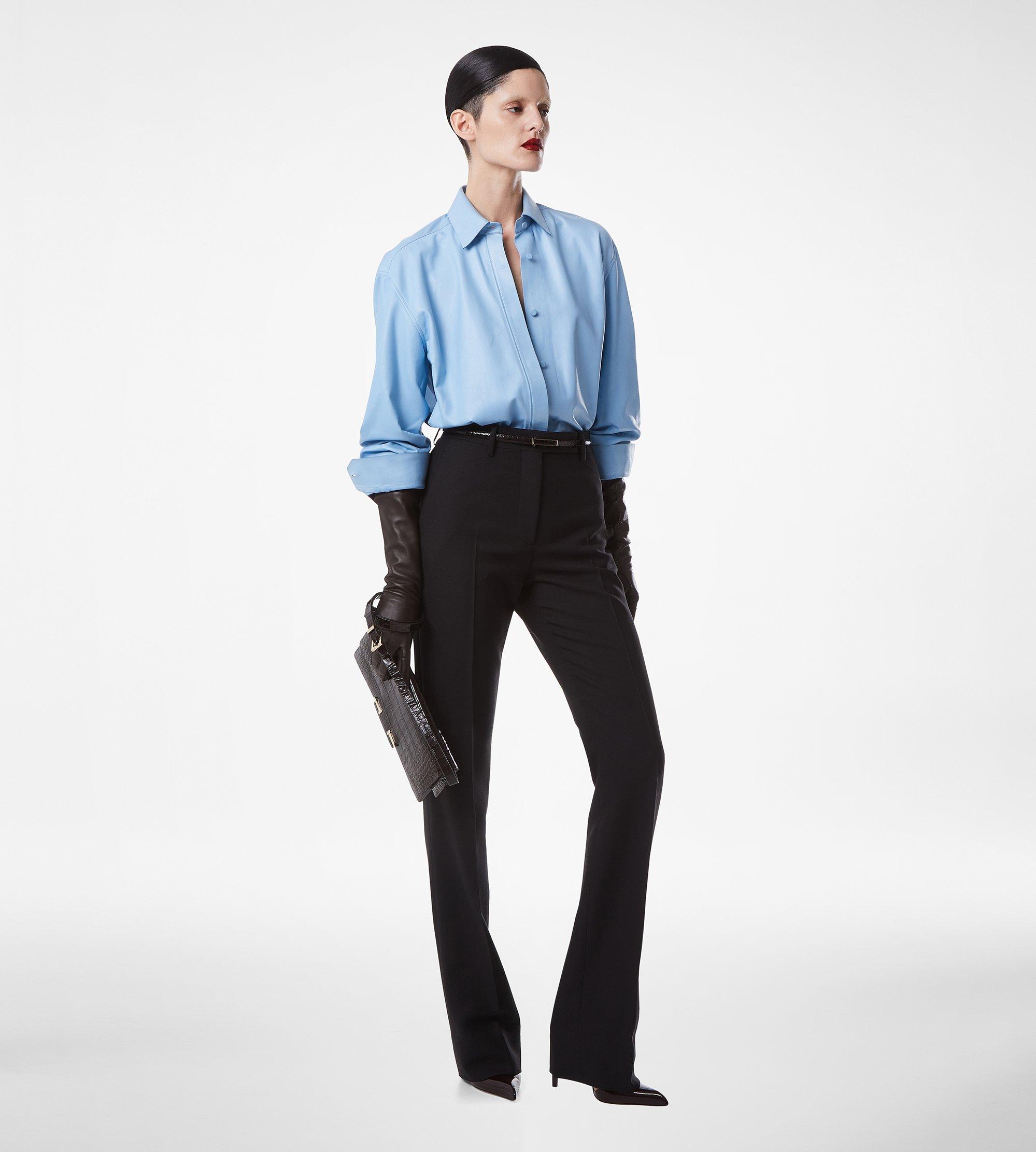 WOOL SILK BLEND TAILORED STRAIGHT PANTS | TOM FORD Fashion