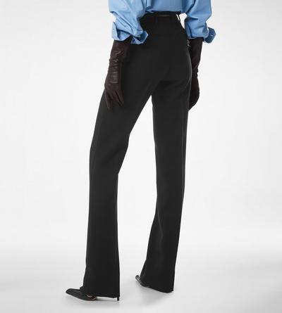 WOOL SILK BLEND TAILORED STRAIGHT PANTS image number 4