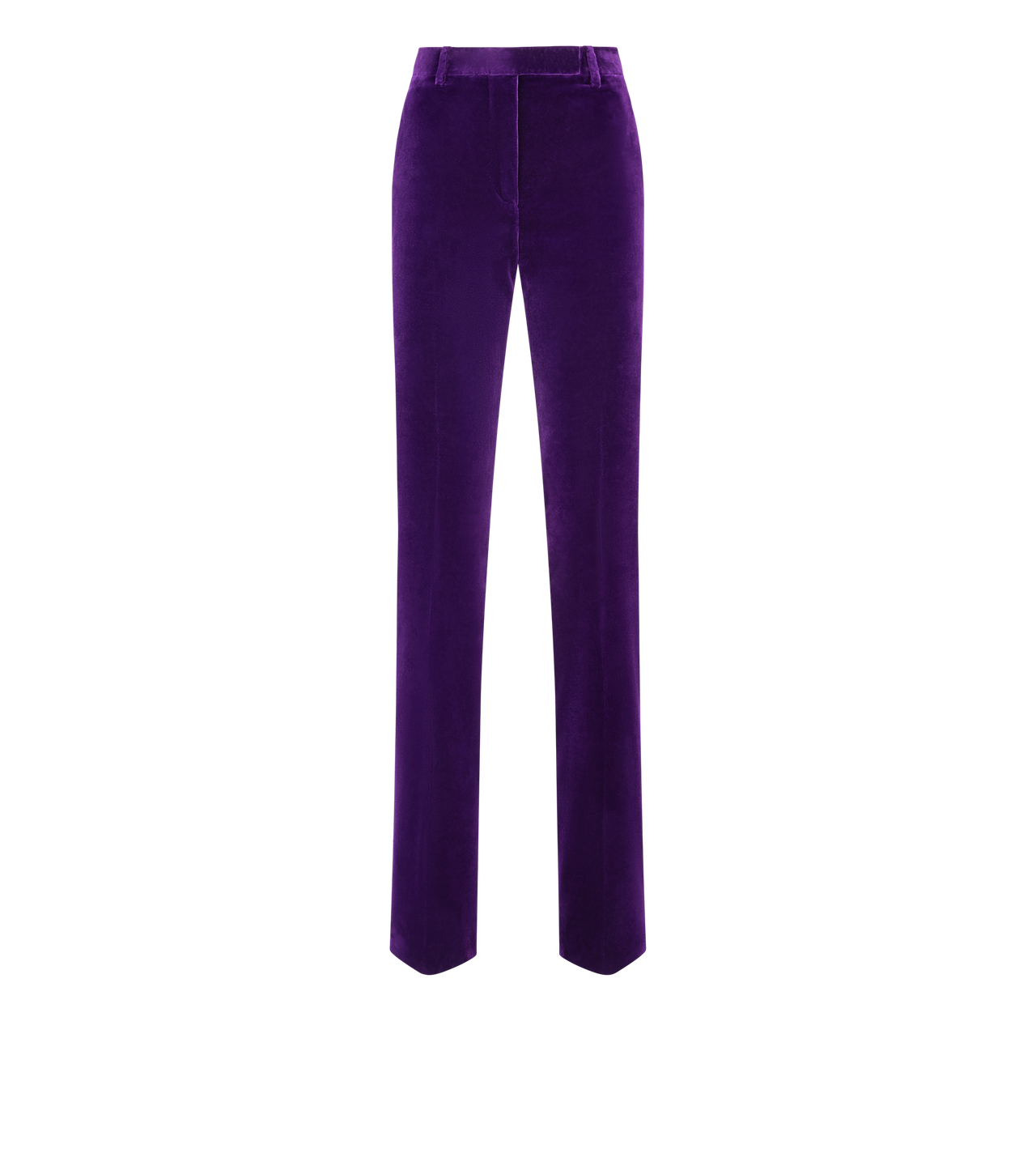 COTTON VELVET TAILORED STRAIGHT PANTS image number 0