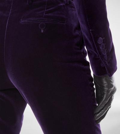 COTTON VELVET TAILORED STRAIGHT PANTS image number 1