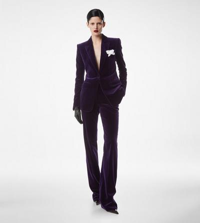 COTTON VELVET TAILORED STRAIGHT PANTS image number 2
