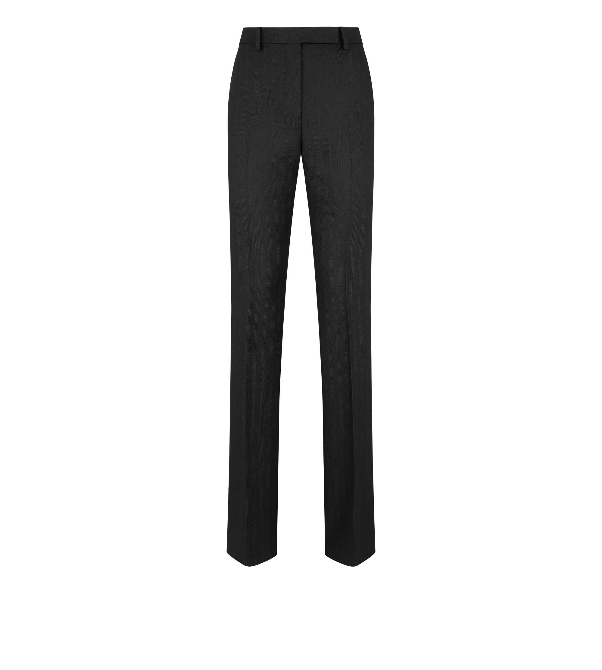 SHARP HERRINGBONE TAILORED STRAIGHT PANTS