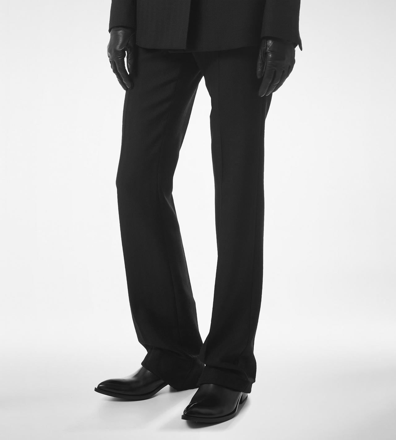 SHARP HERRINGBONE TAILORED STRAIGHT PANTS image number 3