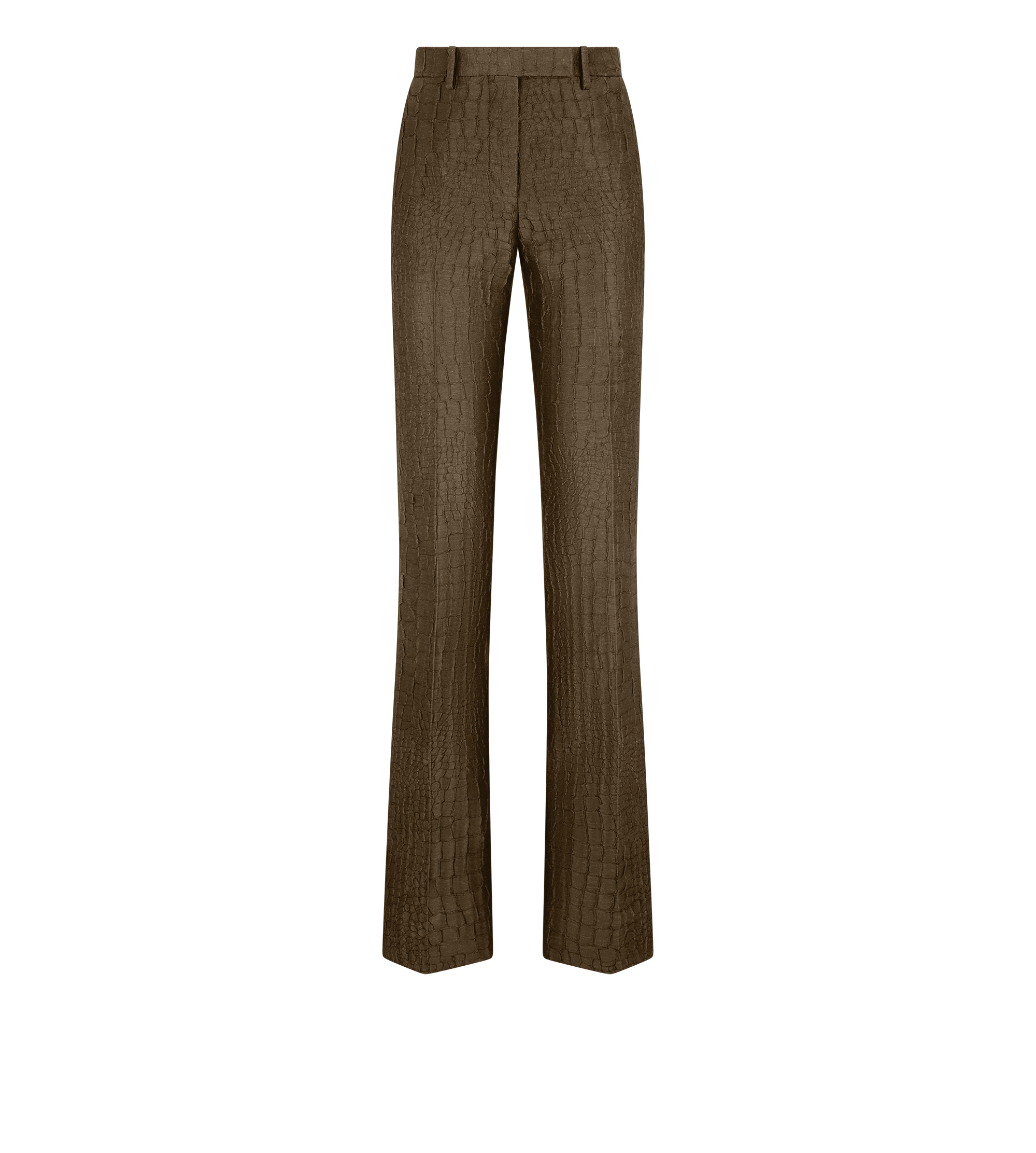 CROCO JACQUARD TAILORED STRAIGHT PANTS