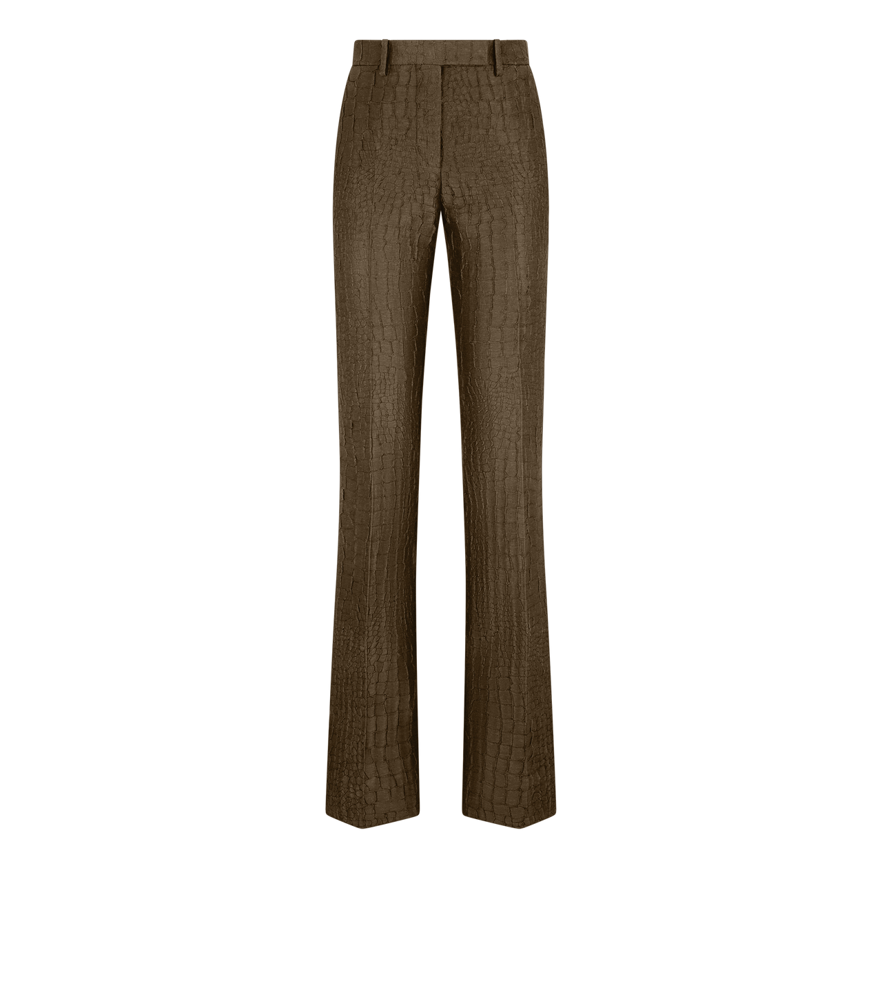 CROCO JACQUARD TAILORED STRAIGHT PANTS image number 0