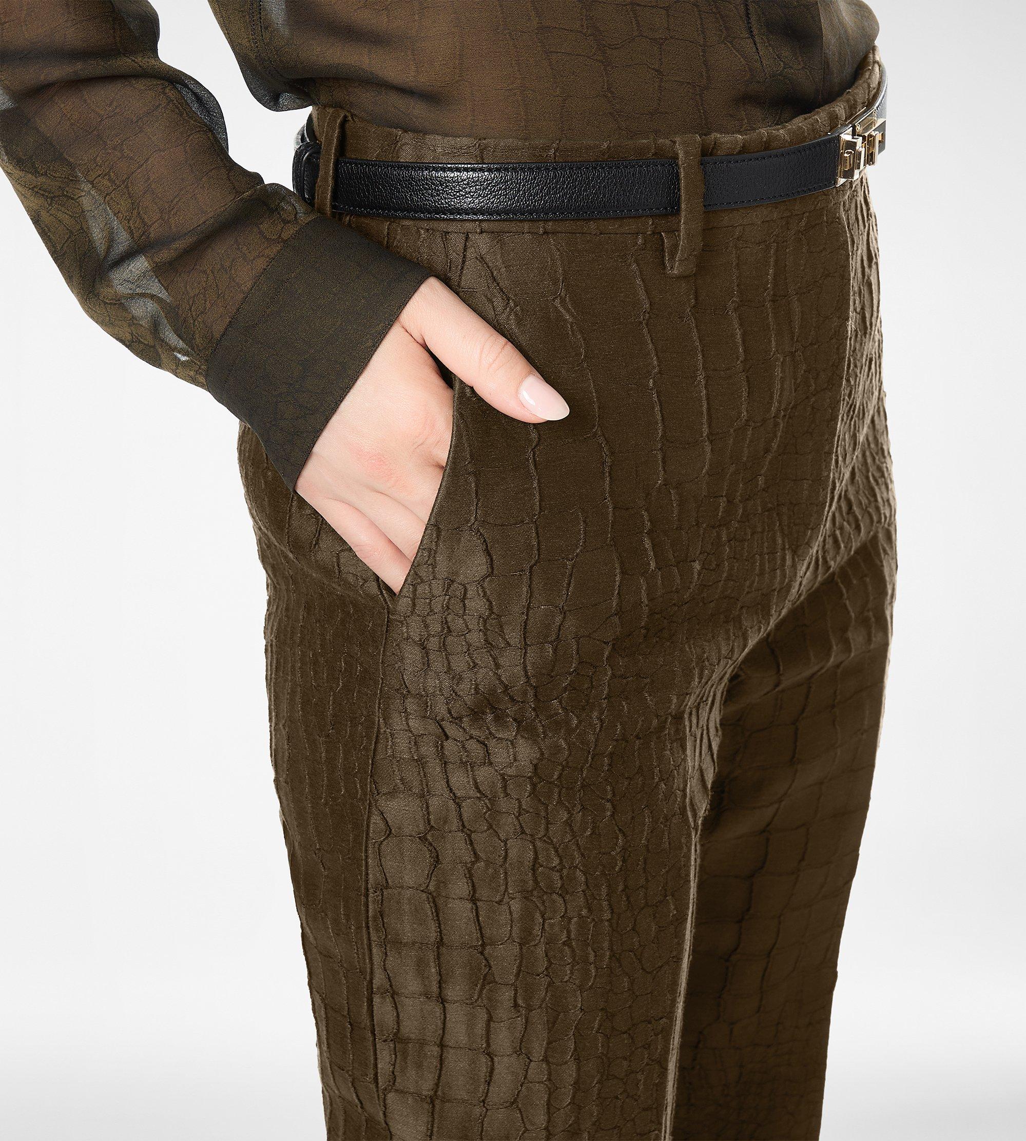 CROCO JACQUARD TAILORED STRAIGHT PANTS | TOM FORD Fashion