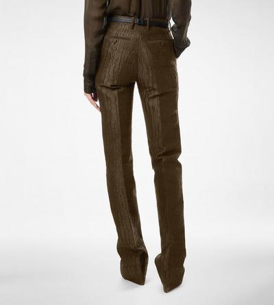 CROCO JACQUARD TAILORED STRAIGHT PANTS image number 4