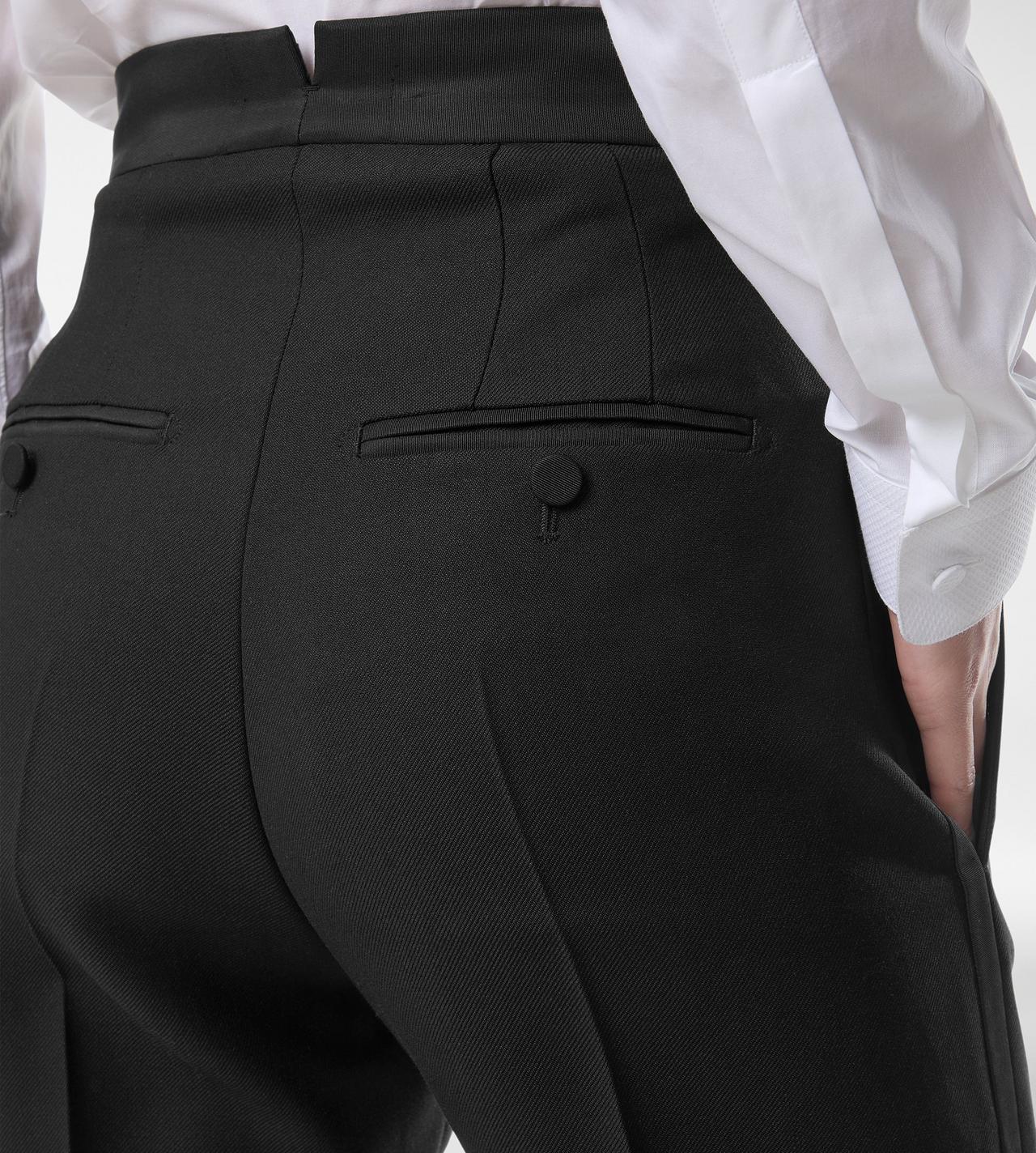WOOL SILK BLEND HIGH-WAISTED TUXEDO PANTS image number 1