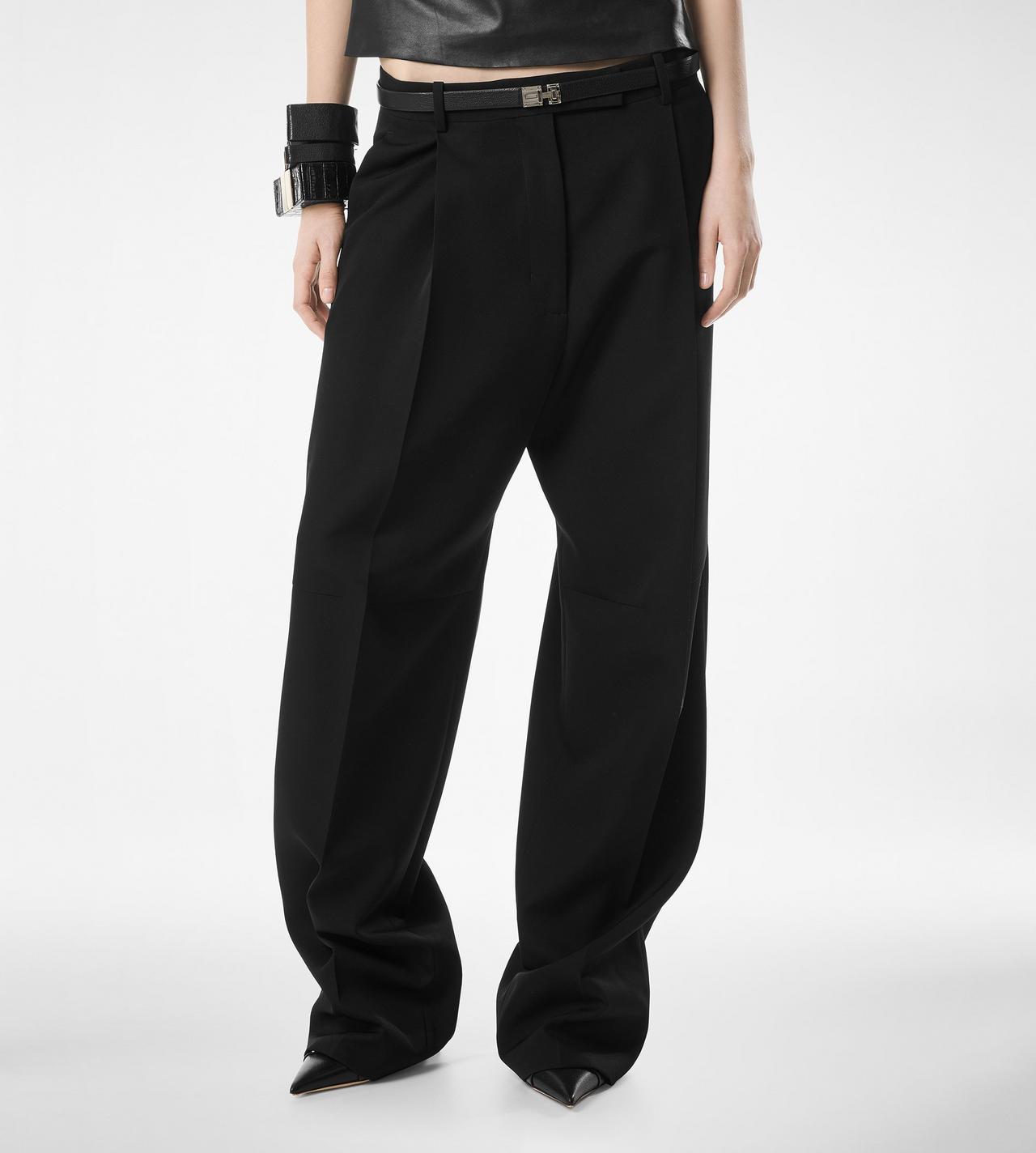 SHARP WOOL PLEATED PANTS image number 3