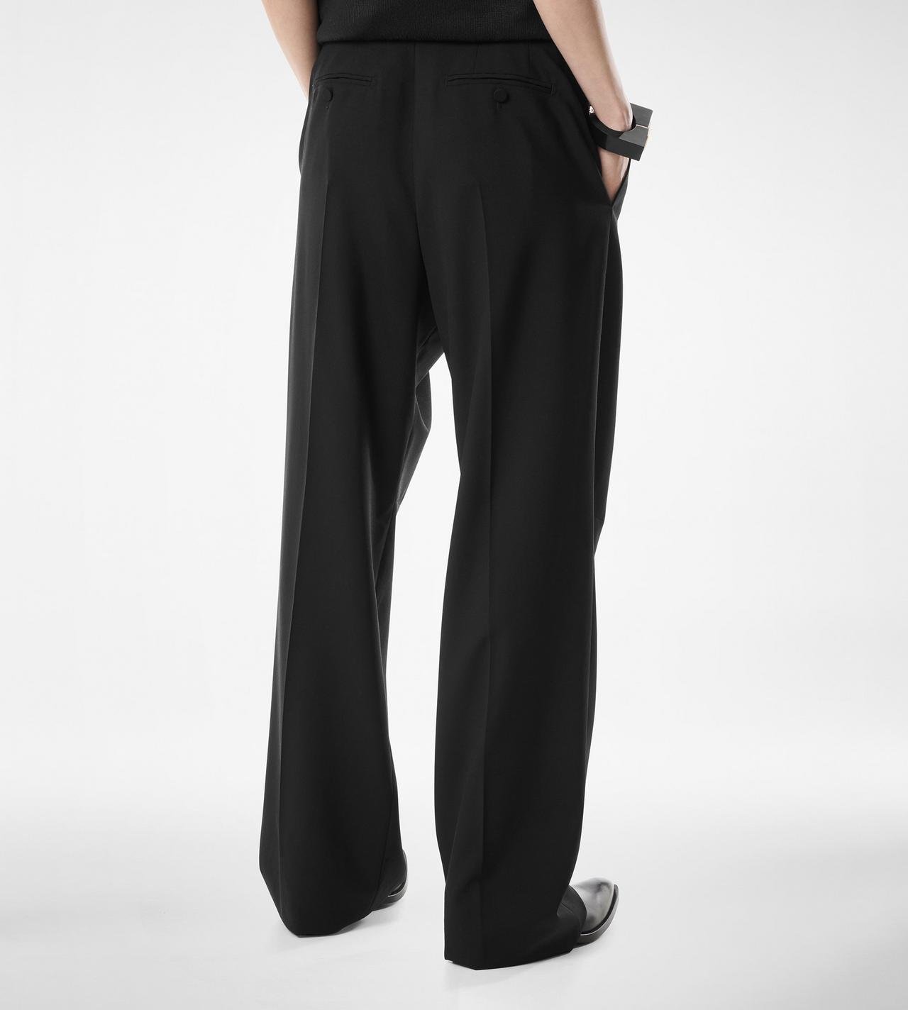 TOM FORD WOOL BLACK FRESCO LANA PLEATED PANTS
