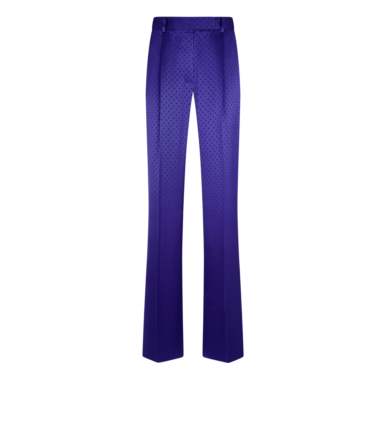 POLKA DOT JACQUARD PLEATED STRAIGHT PANTS image number 0