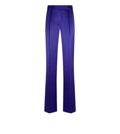 POLKA DOT JACQUARD PLEATED STRAIGHT PANTS image number 0