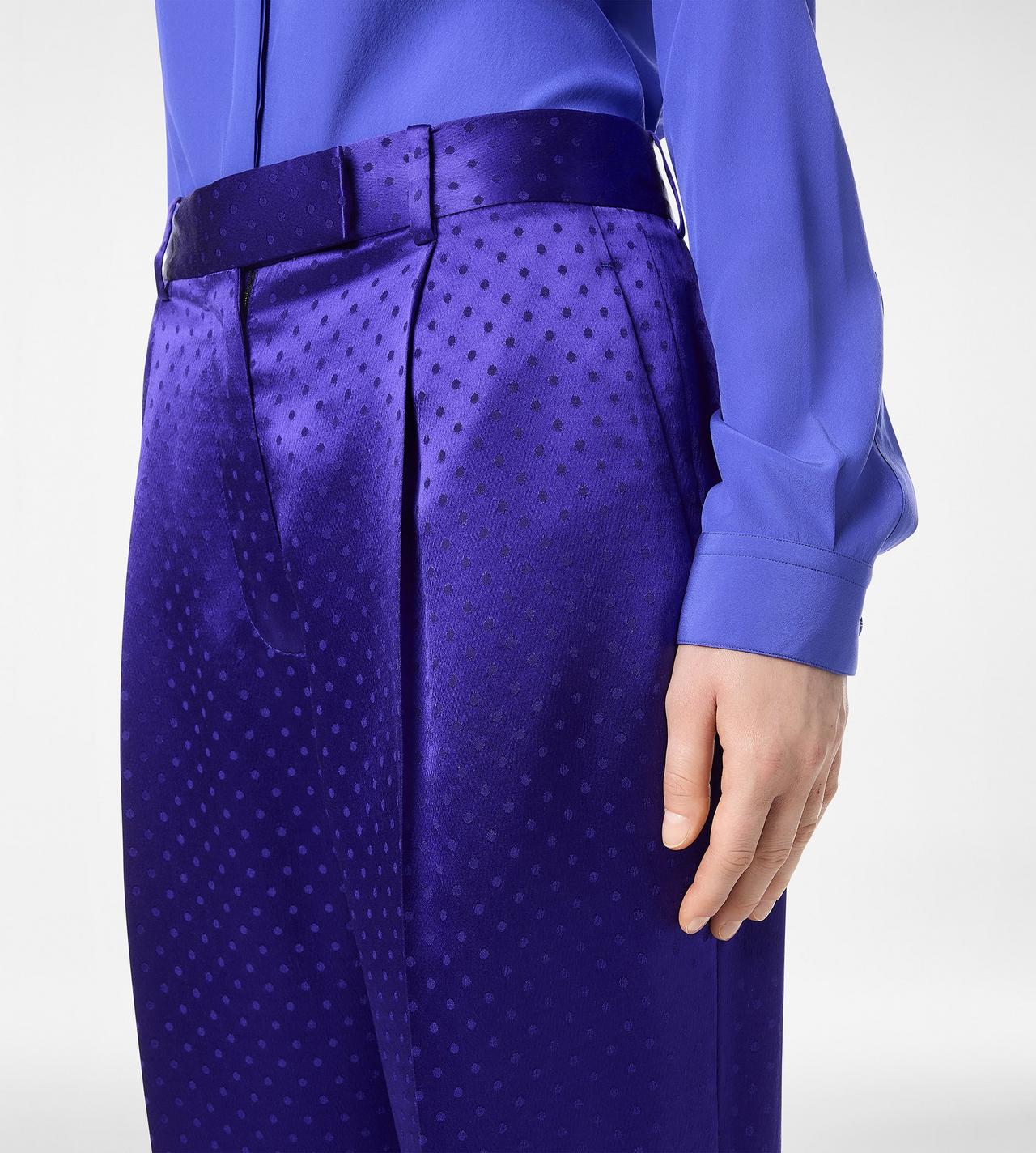 POLKA DOT JACQUARD PLEATED STRAIGHT PANTS image number 1