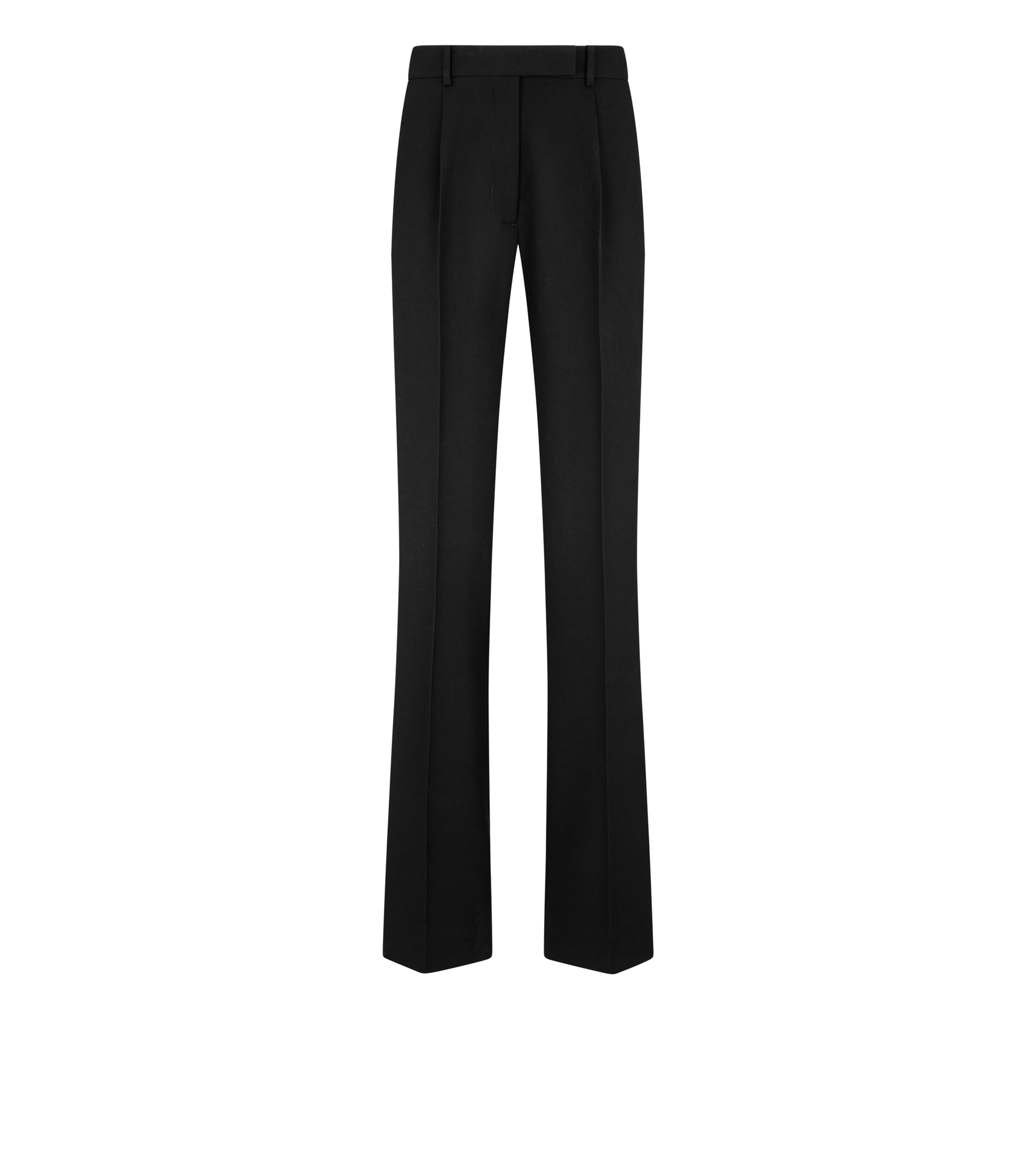 SHARP GRAIN DE POUDRE RELAXED PLEATED STRAIGHT PANTS