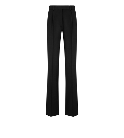SHARP GRAIN DE POUDRE RELAXED PLEATED STRAIGHT PANTS image number 0