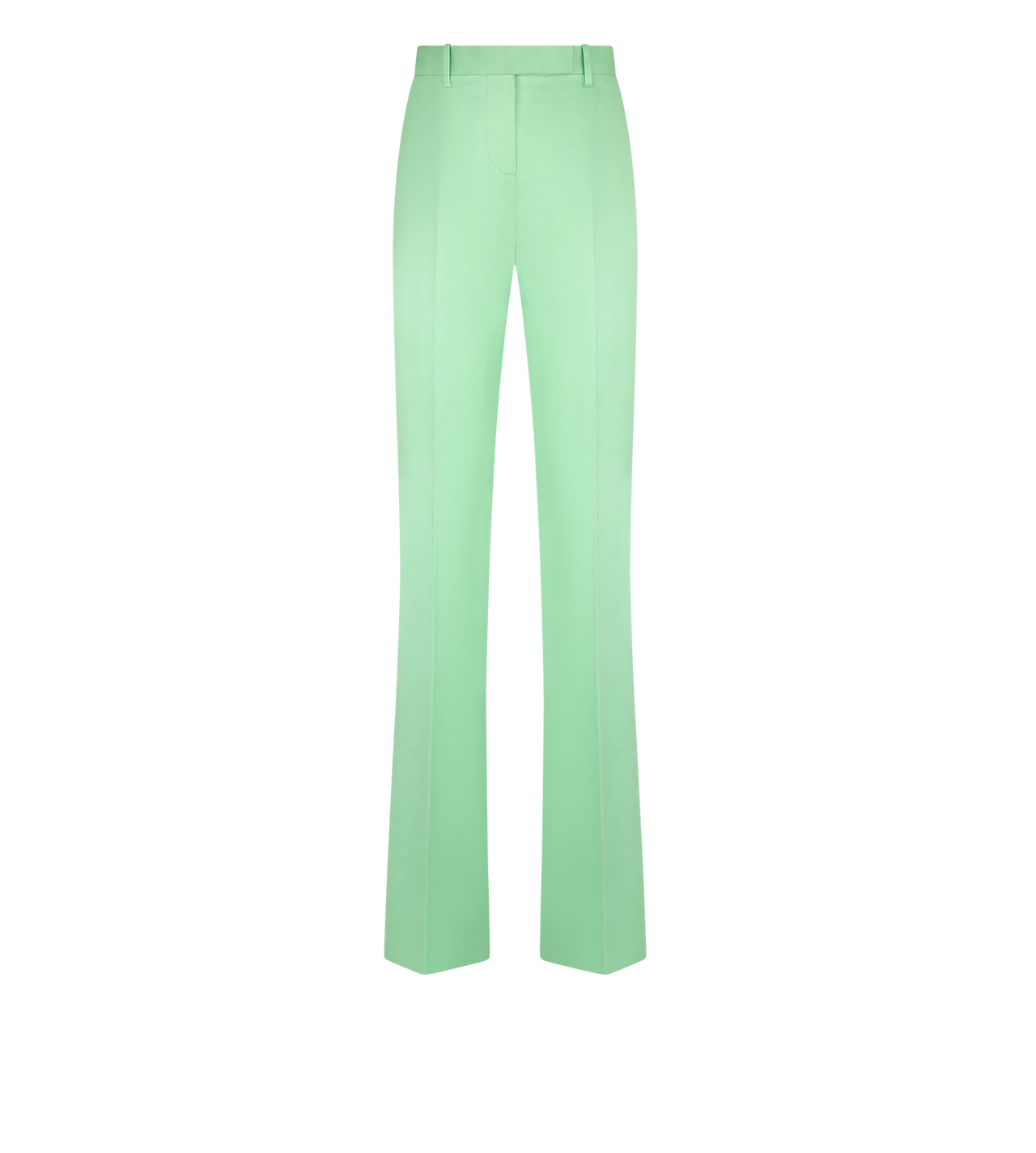 WASHED COTTON SILK BLEND DUCHESSE TAILORED STRAIGHT PANTS image number 0