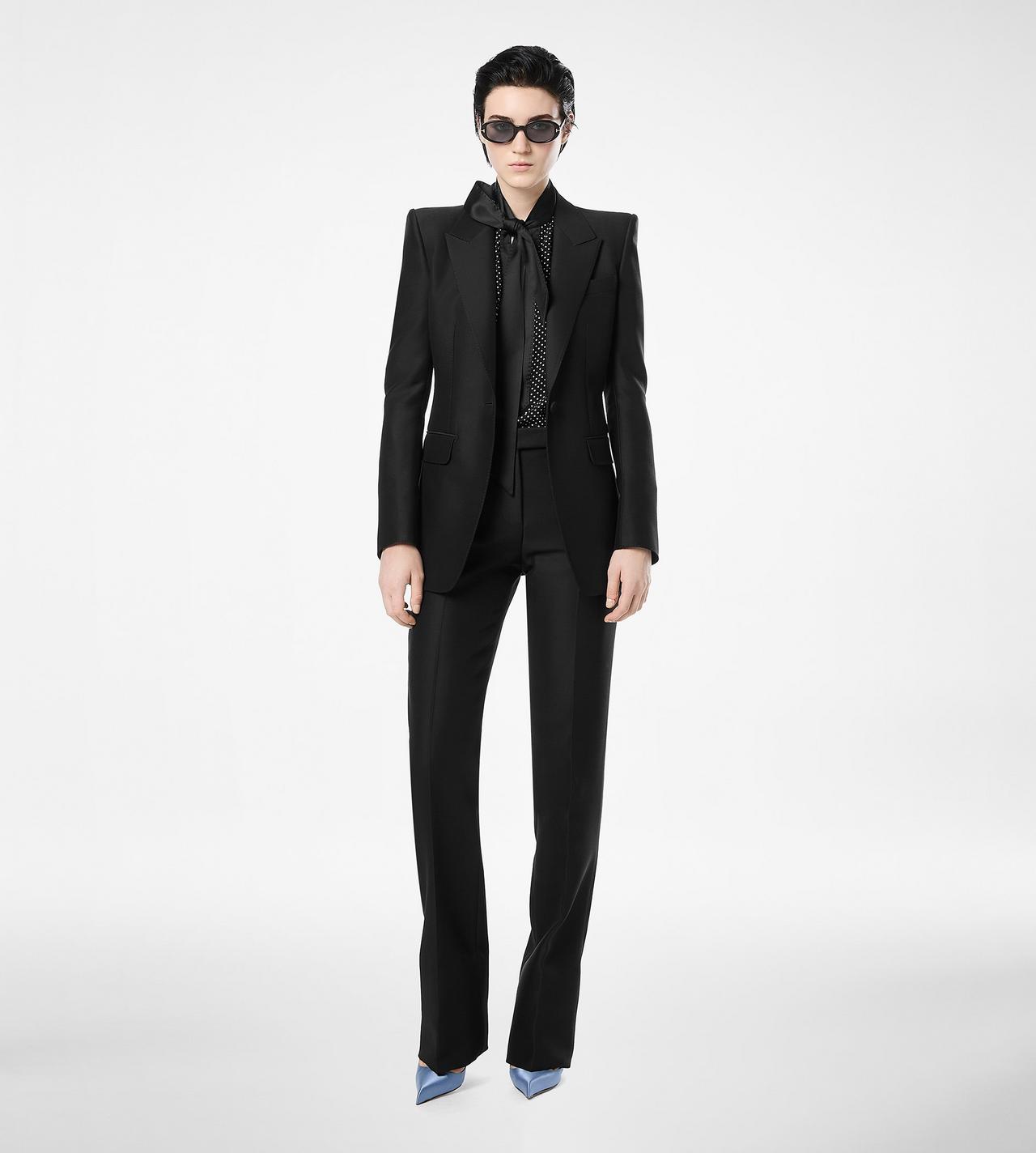 WOOL SILK RADZMIR TAILORED STRAIGHT PANTS image number 2
