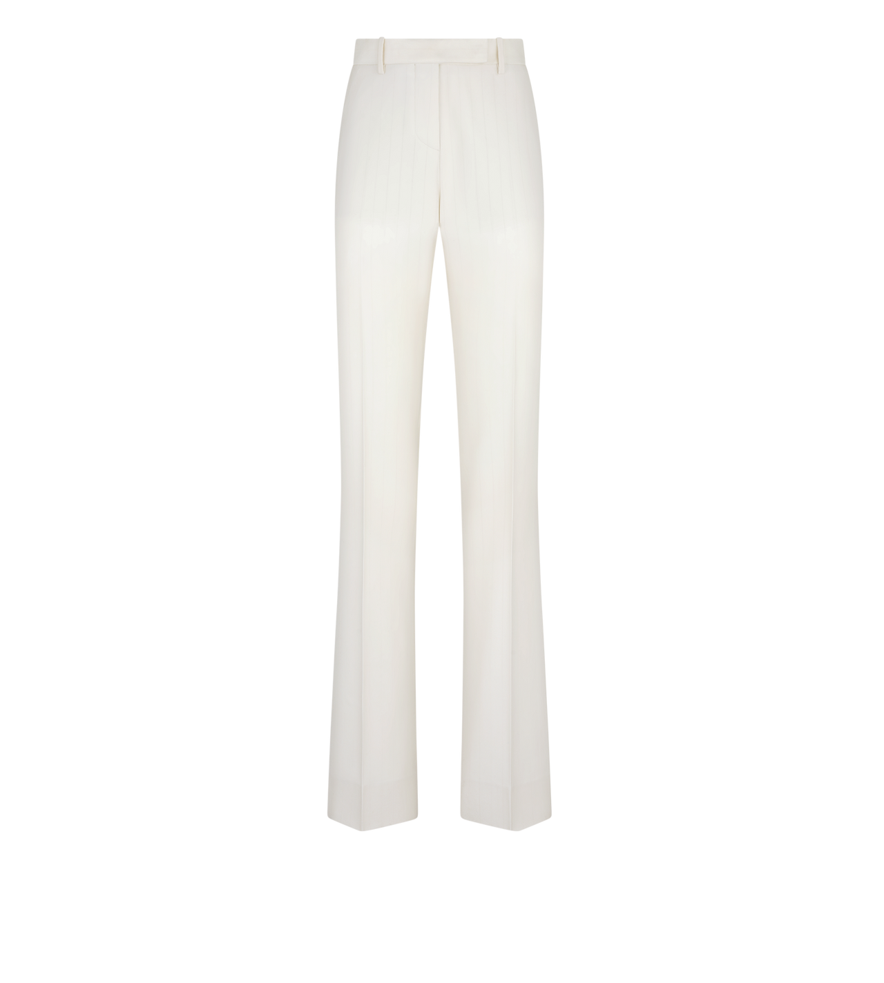 SHADOW STRIPE WOOL SILK TAILORED STRAIGHT PANTS image number 0