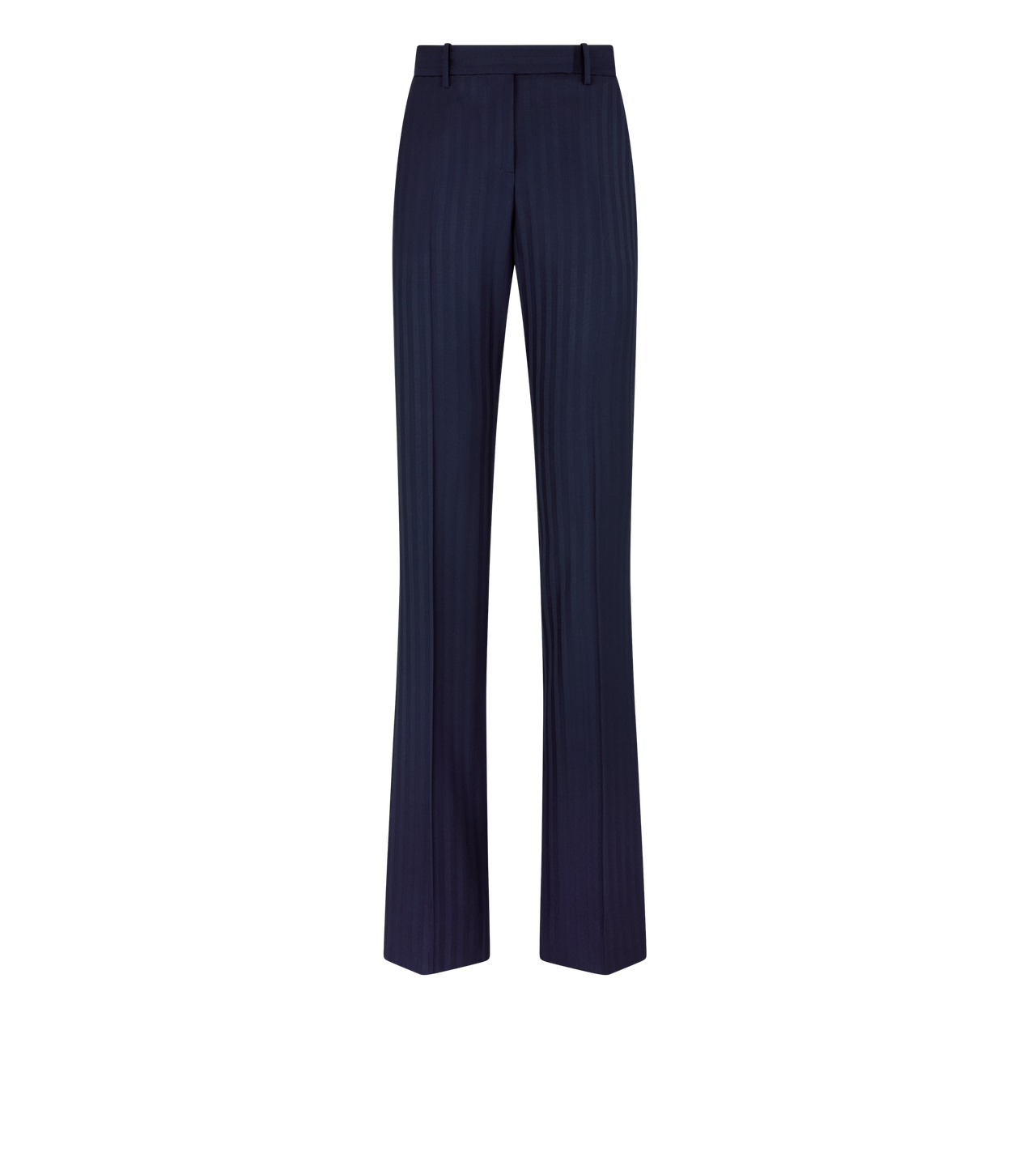 TONAL STRIPE VIRGIN WOOL TAILORED STRAIGHT PANTS image number 0
