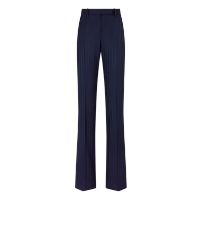 TONAL STRIPE VIRGIN WOOL TAILORED STRAIGHT PANTS image number 0
