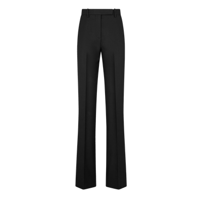 TOM FORD WOOL SILK BLEND BLACK FIGURBETONTE GERADE HOSE AUS WOLL-SEIDEN-MISCHUNG