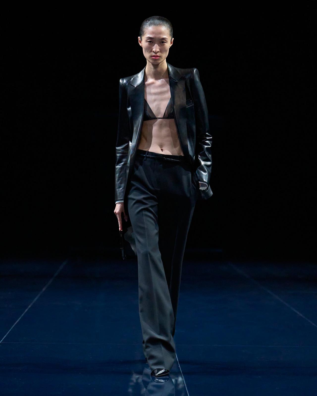 TOM FORD WOOL SILK BLEND BLACK FIGURBETONTE GERADE HOSE AUS WOLL-SEIDEN-MISCHUNG