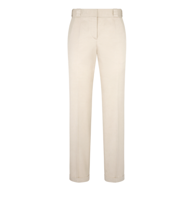COTTON VISCOSE TWILL CHINO PANTS