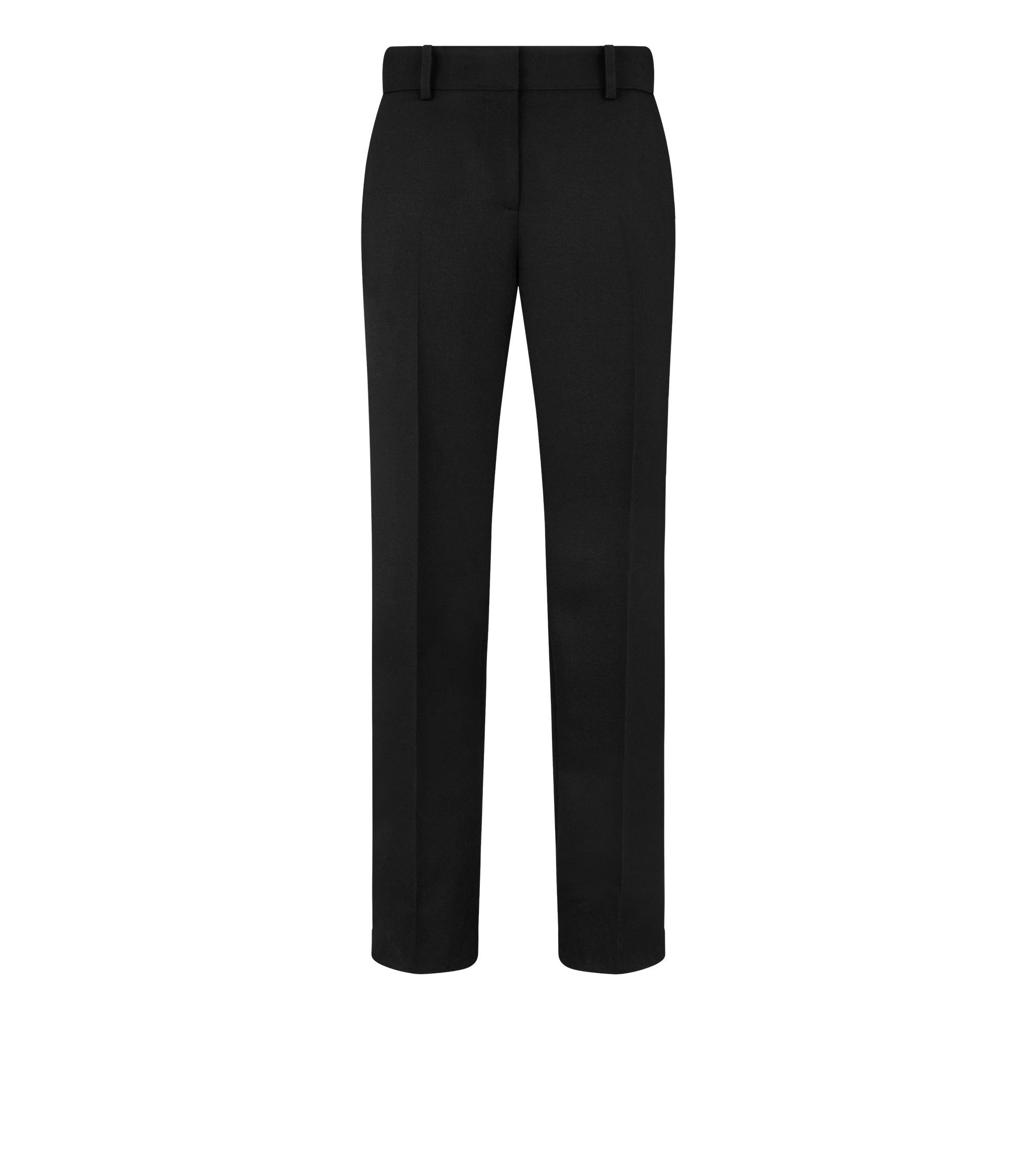 SHARP WOOL GABARDINE OFFICER PANTS WITH PIPING