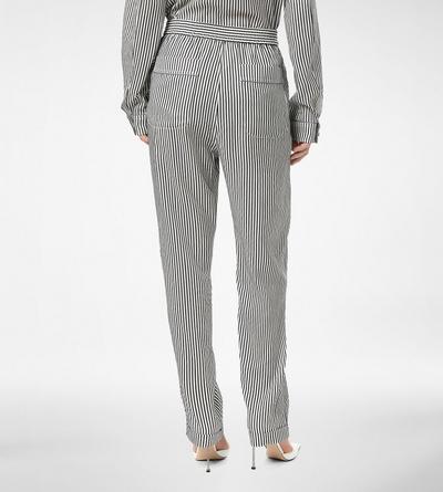 STRIPED SILK PJ PANTS WITH PIPING image number 4