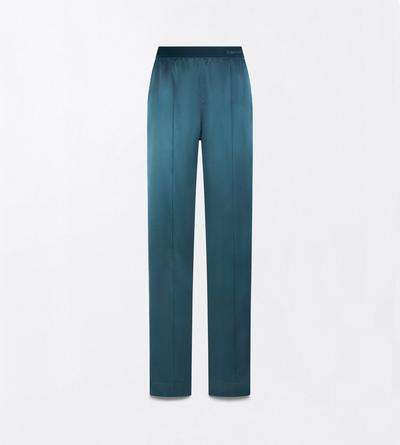 TOM FORD SILK TEAL PEACH-FEEL SILK SATIN PJ PANTS