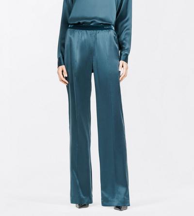 TOM FORD SILK TEAL PEACH-FEEL SILK SATIN PJ PANTS