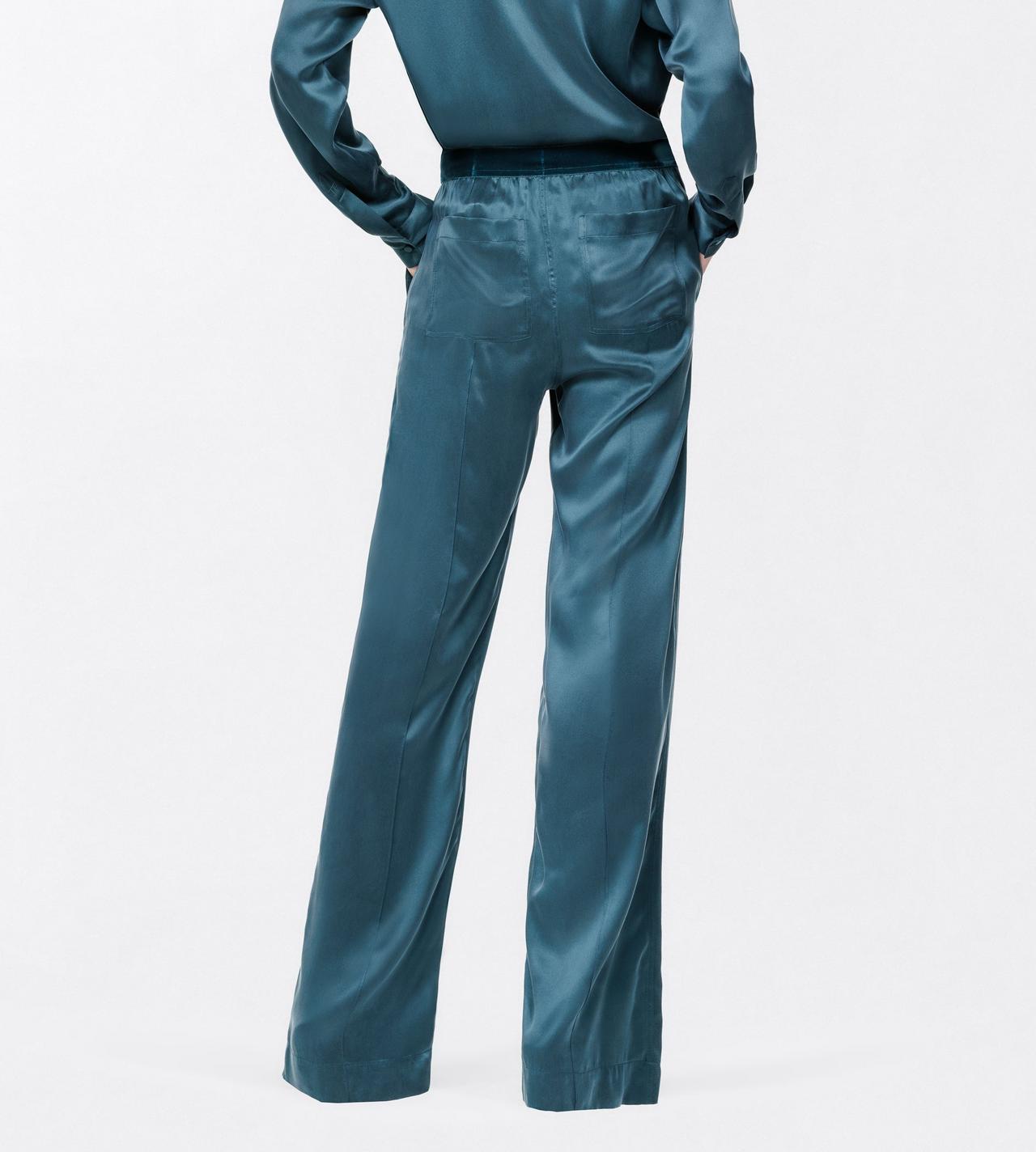 TOM FORD SILK TEAL PEACH-FEEL SILK SATIN PJ PANTS