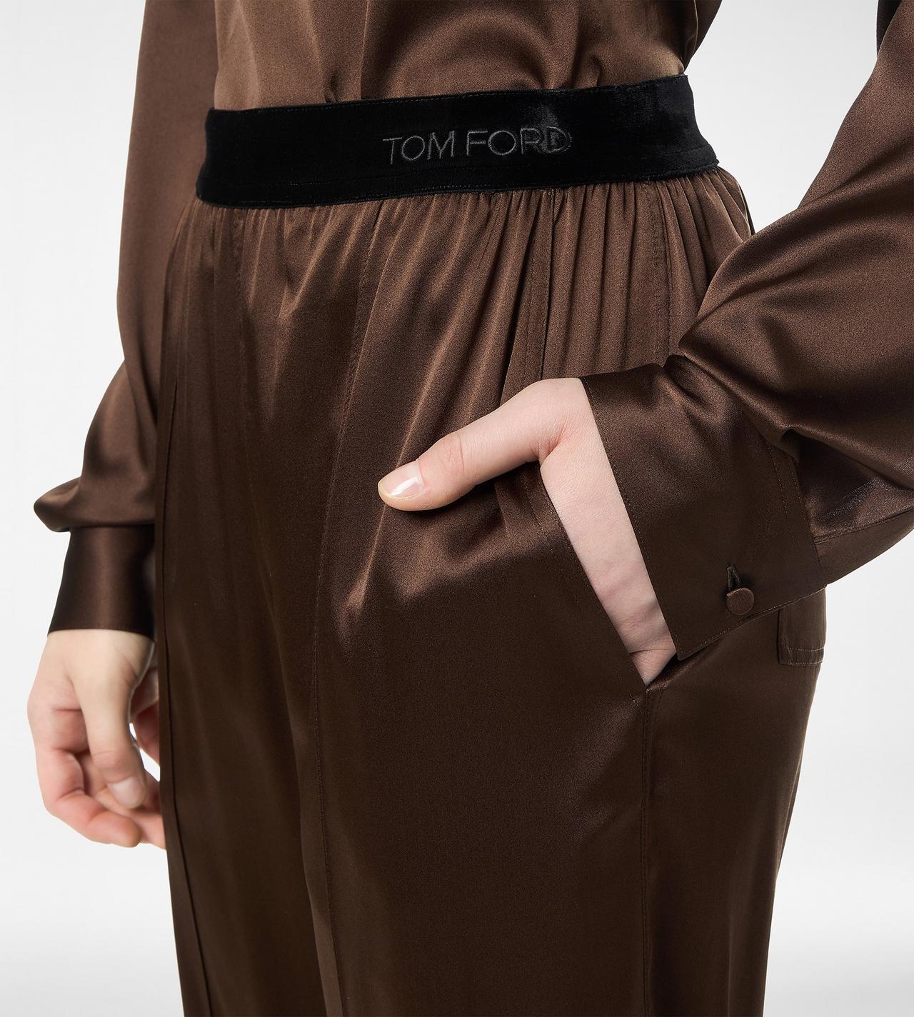 TOM FORD SILK CINNAMON PJ PANTS IN RASO DI SETA STRETCH