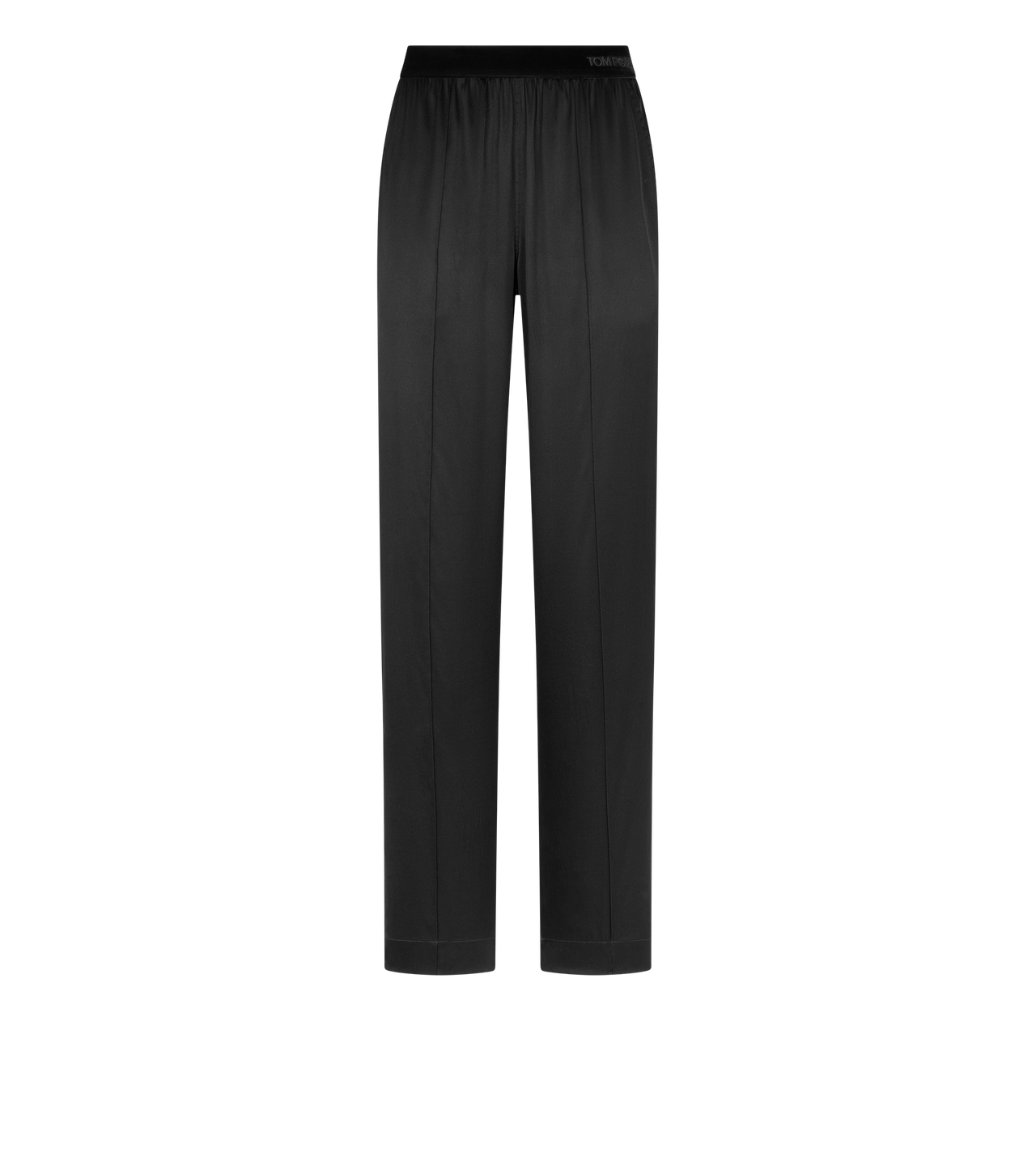 TOM FORD SILK BLACK PJ PANTS IN RASO DI SETA STRETCH