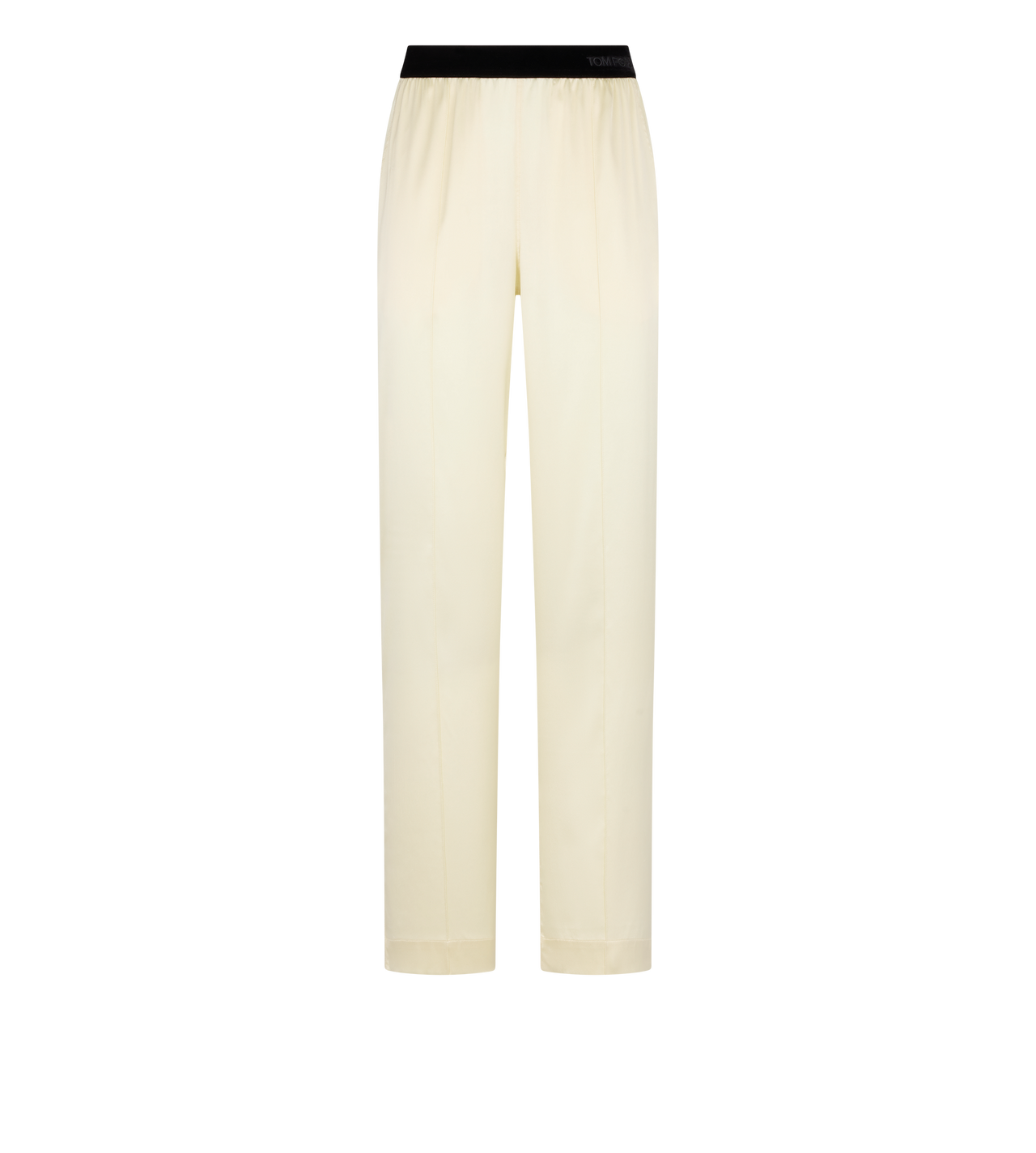 TOM FORD SILK PALE LEMON PJ PANTS IN RASO DI SETA STRETCH