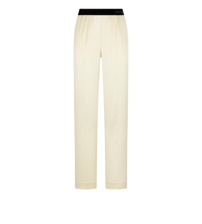 TOM FORD SILK PALE LEMON PJ PANTS IN RASO DI SETA STRETCH