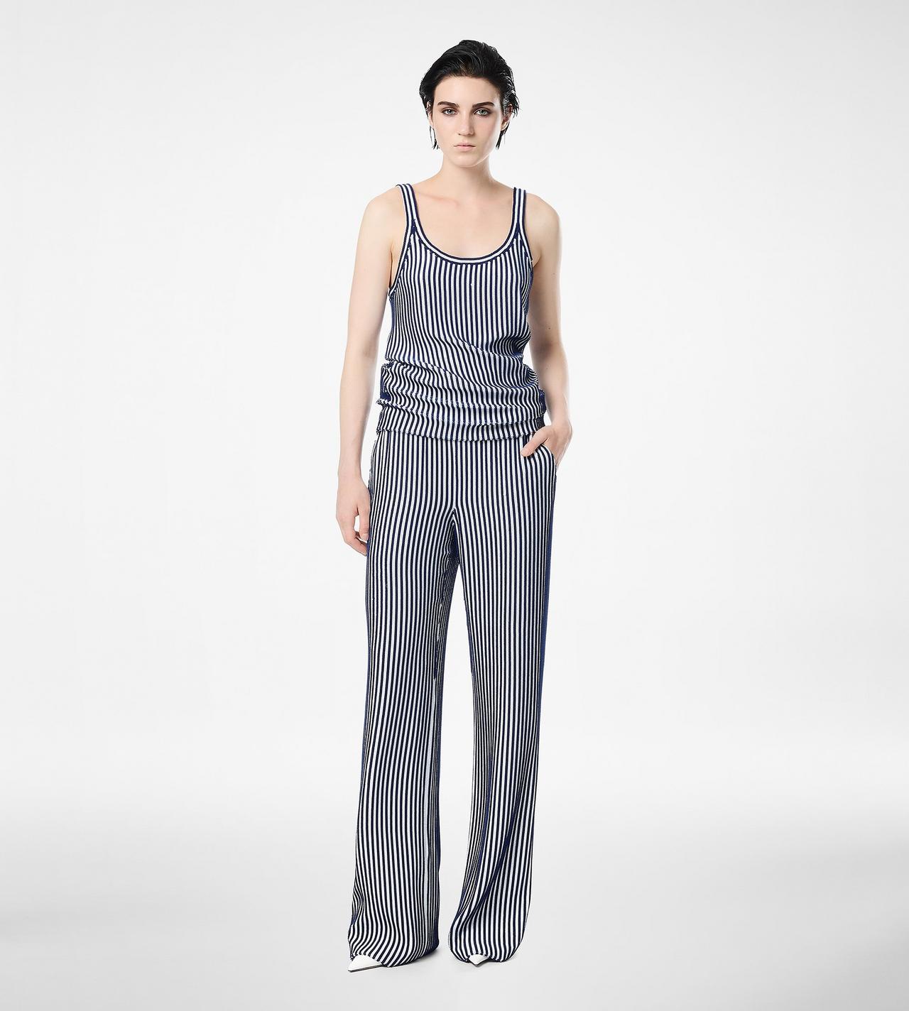 SEQUIN EMBROIDERED SILK GEORGETTE PANTS image number 2