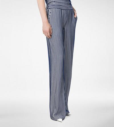 SEQUIN EMBROIDERED SILK GEORGETTE PANTS image number 3