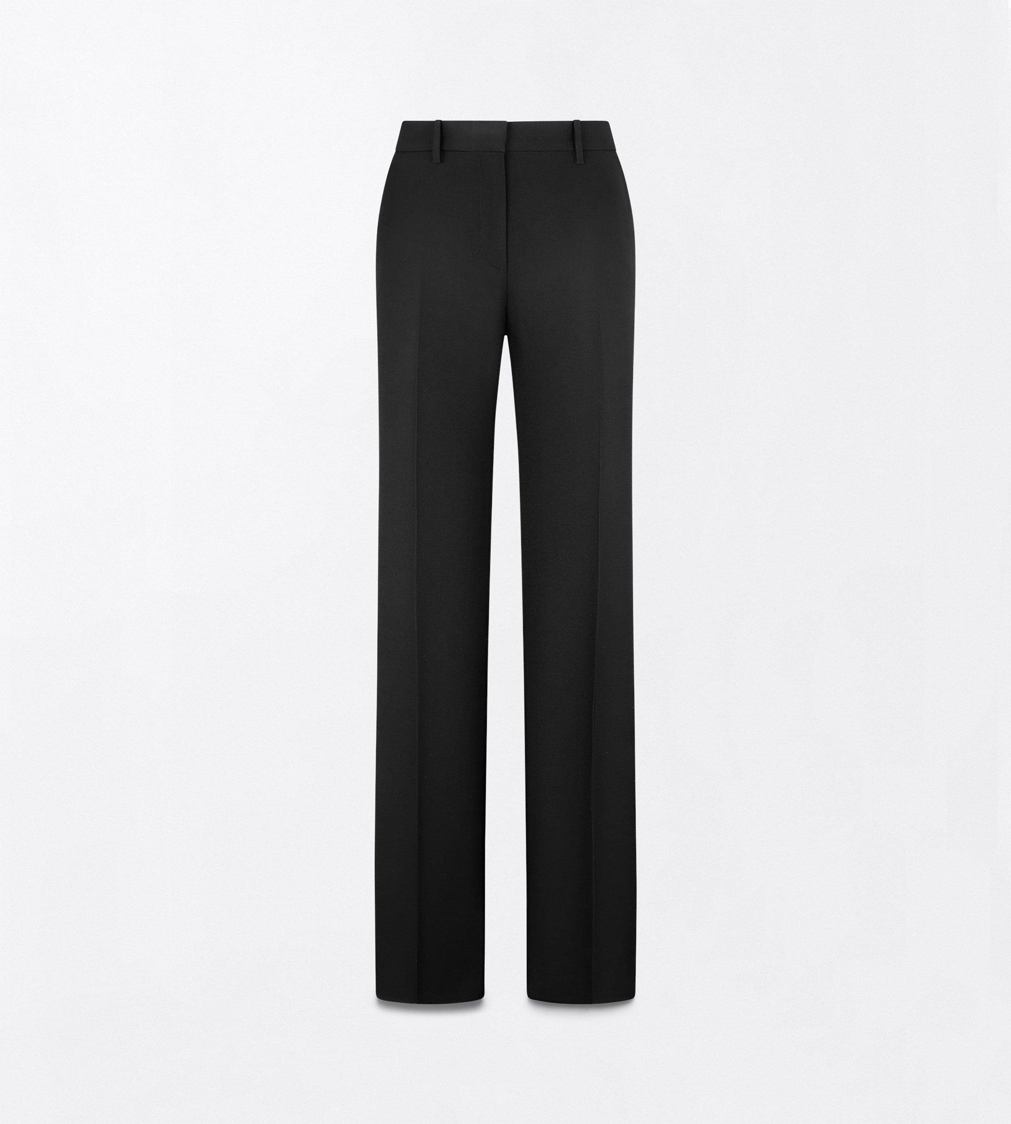 SHARP GRAIN DE POUDRE TAILORED STRAIGHT BOYFRIEND PANTS