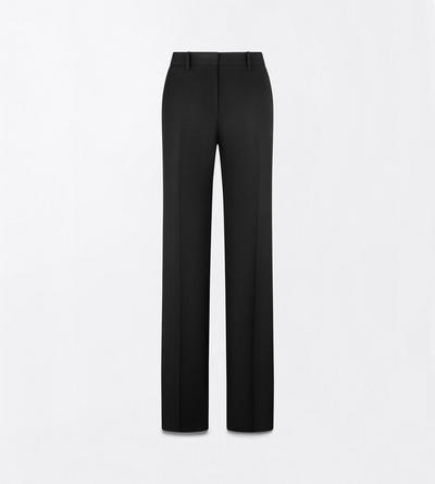 TOM FORD WOOL BLACK SHARP GRAIN DE POUDRE TAILORED STRAIGHT BOYFRIEND PANTS