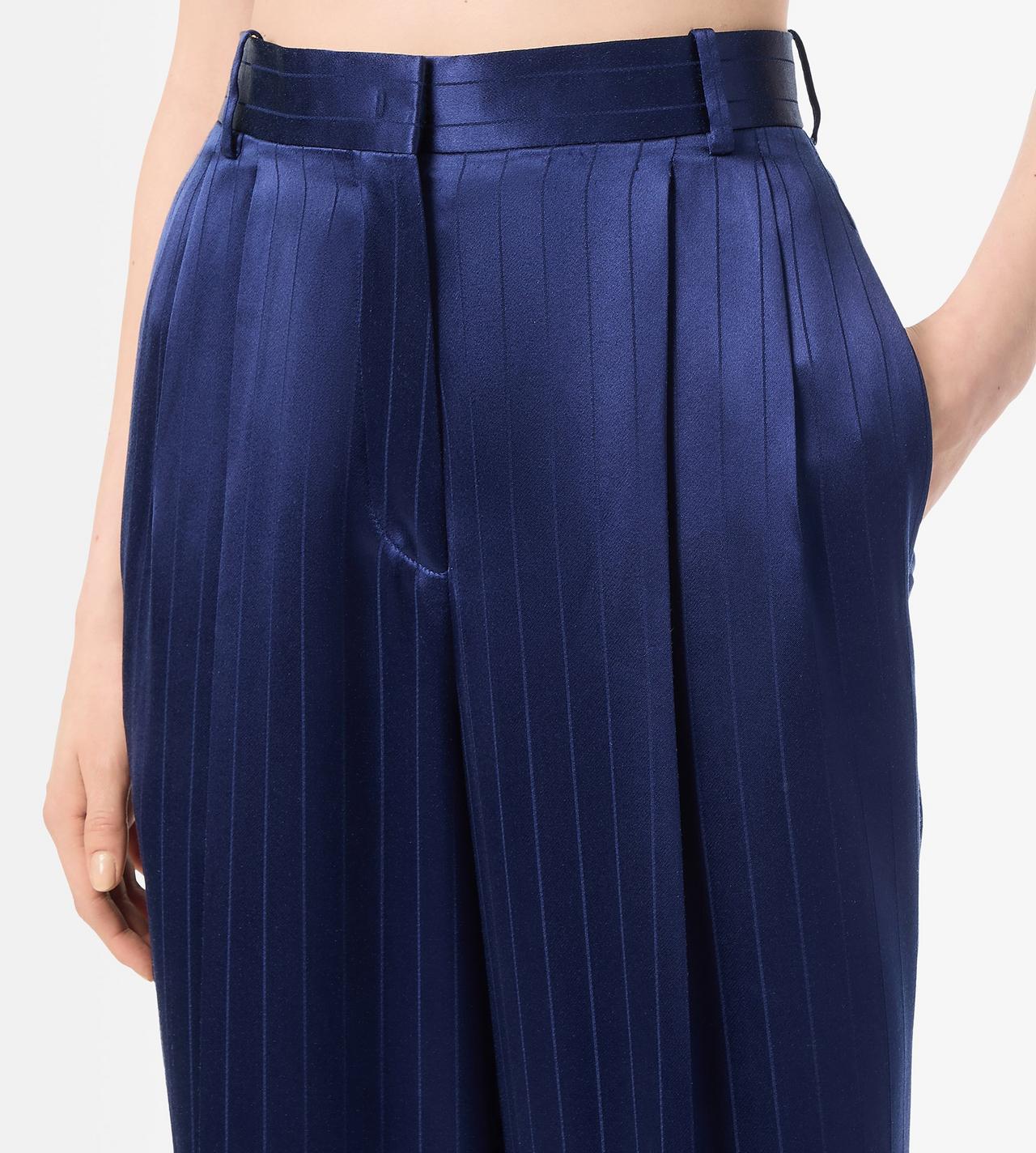 STRIPED HIGH-WAIST TAILORED WIDE LEG PLEATED STRAIGHT PANTS image number 1