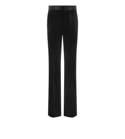COTTON VELVET TAILORED STRAIGHT PANTS